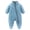 Light Blue, variant on CAICJ98 Newborn Baby Boy Girl Fleece Outfit Footie Jumpsuit Winter Zipper Long Sleeve One-Piece Romper Snowsuit Warm Clothes,Size 0-3 Months