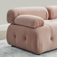 thumbnail image 6 of Aukfa 93" Sectional Sofa, Living Room Modular Couch with Ottoman, Pillow Top Arms, Velvet, Pink, 6 of 10