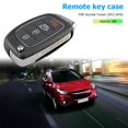 thumbnail image 2 of Jinnoda 4 Button Flip Folding Key Fob Case with Key Blank for Hyundai Tucson Sonata, 2 of 9