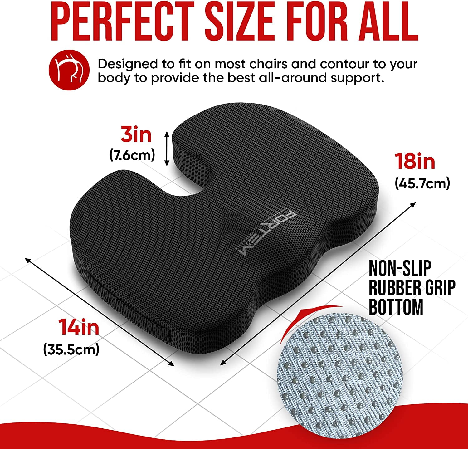 Memory Foam Seat Cushion Lumbar Support for Office Chair Car Wheelchair in Nepal at NPR 7646 Rating 5