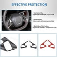 thumbnail image 4 of TINKI Soft Carbon Fiber Steering Wheel Button Cover Sticker Fit for Chevrolet Corvette C8 2020-2023, Car Steering Wheel Panel Protection Frame Molding Sticker Trim, 4 of 13