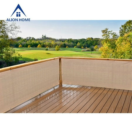 Inexpensive Outdoor Privacy Screens Alion Home Banha Beige Elegant Privacy Screen For Backyard Deck, Patio, Balcony, Fence, Pool, Porch, Railing. 3' x 6' ()