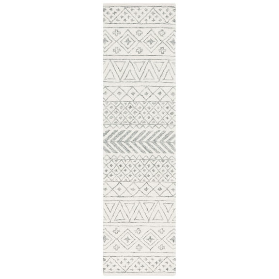 SAFAVIEH Metro Beaumont Southwestern Runner Rug, Ivory/Grey, 2'3" x 9'
