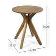 thumbnail image 5 of Jaxson Outdoor Acacia Wood Round Bistro Table with X Legs, Teak, 5 of 6
