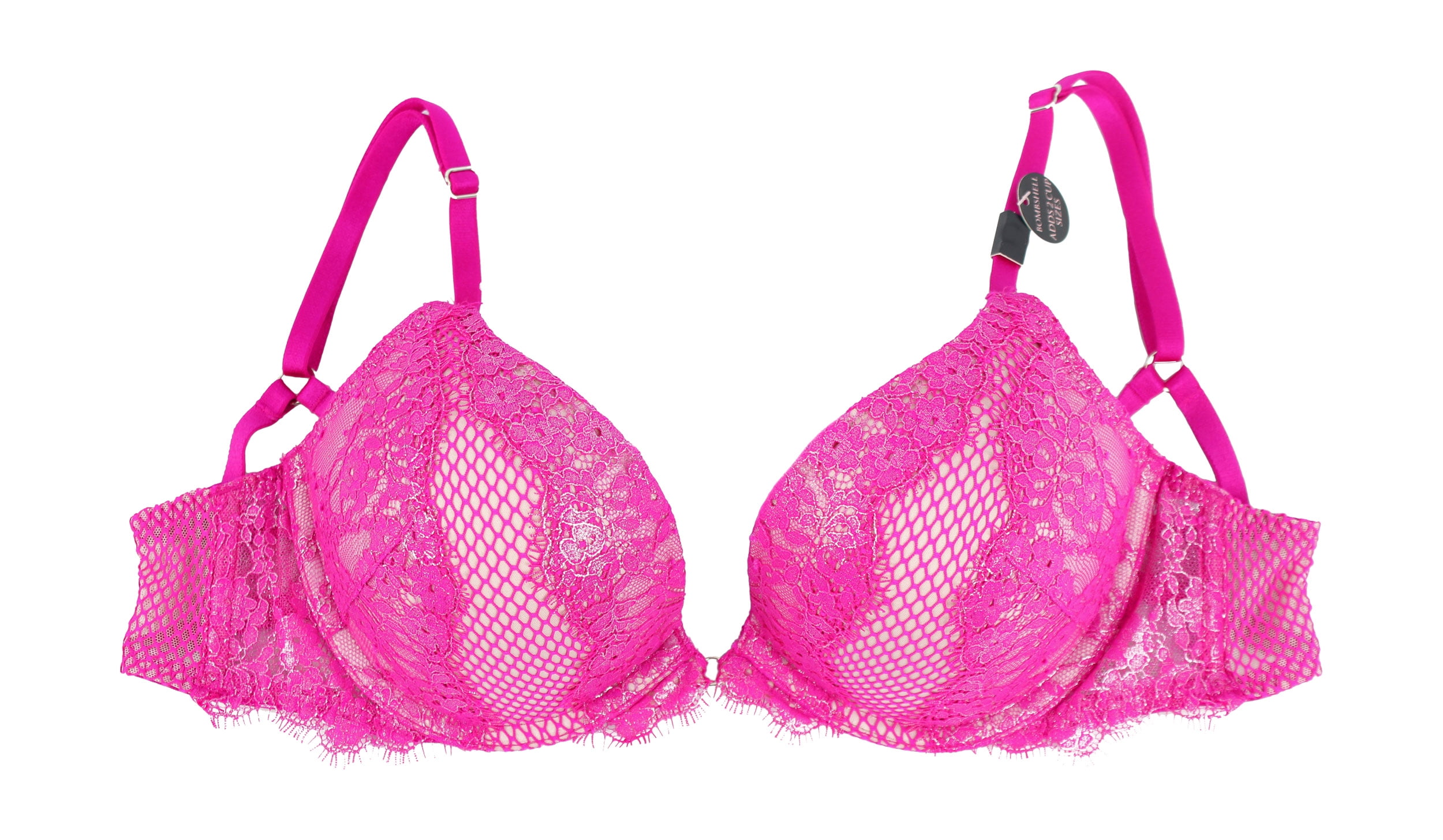 Buy Victoria's Secret Fuchsia Frenzy Pink Smooth Shine Strap Add 2 Cups Push  Up Bombshell Bra from Next Luxembourg