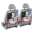 thumbnail image 2 of Cute duck wearing tiny top hat 237 Pack Kick Mat Back Seat Protector With Storage Pockets, Universal Car Seat Back Organizer For Pets, Waterproof Backseat Protector For Most Car, 2 of 5