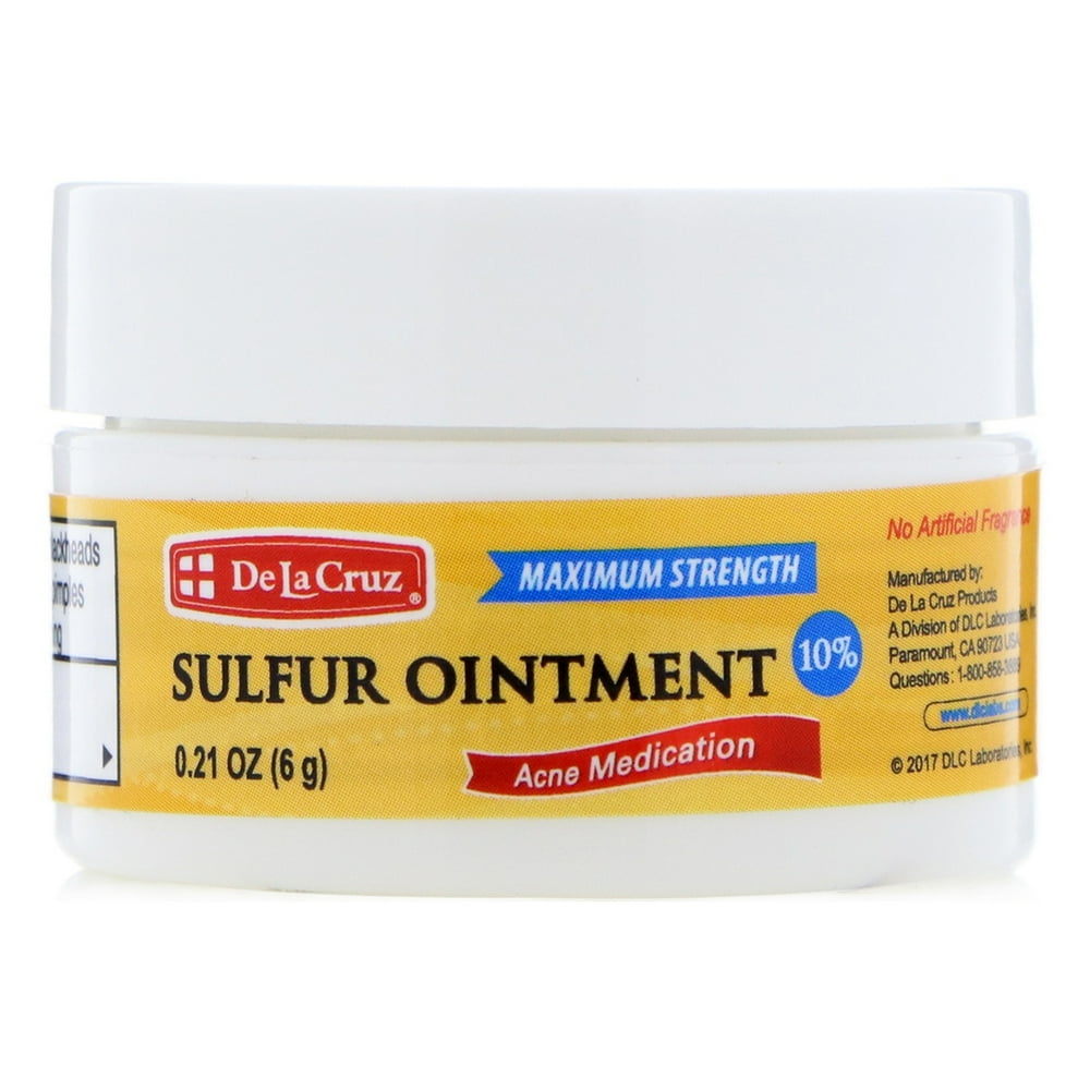 Sulfur Ointment, Acne Medication, Maximum Strength, 0.21 oz (6 g
