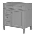 thumbnail image 3 of 29" Sturdy Modern Freestanding Vanity Cabinet, Modern Bathroom Cabinet with Ample Storage, Freestanding Vanity with Drawers for Bathroom, Gray, 3 of 7