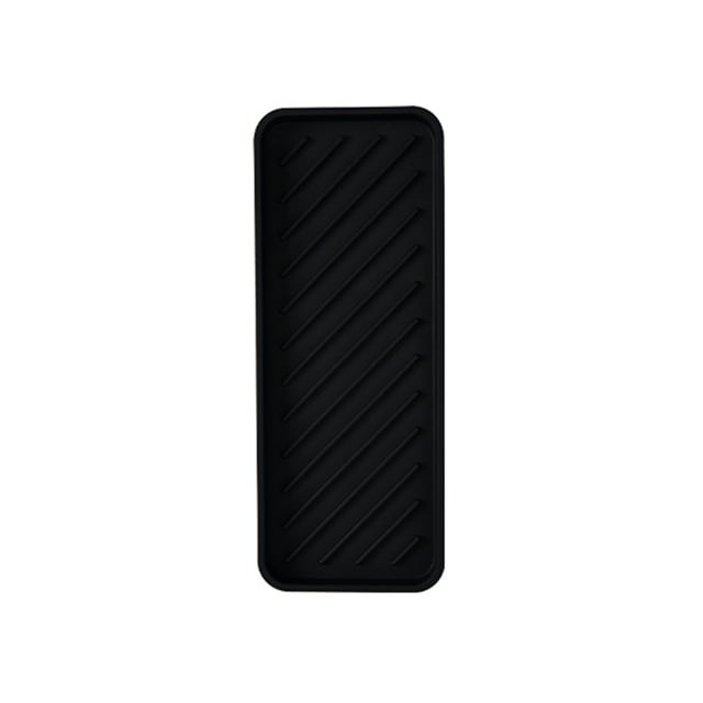 Billuyoard Estera de drenaje de jabón soporte de almacenamiento hogar grueso cocina baño vajilla posavasos cojín alfombrillas de escritorio Juegos de accesorios de baño Negro