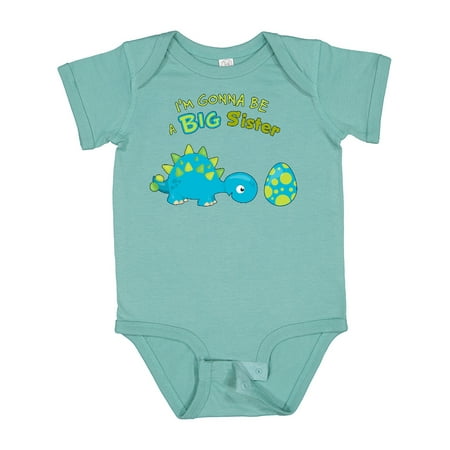 

Inktastic Happy Dinosaur Future Big Sister Gift Baby Girl Bodysuit