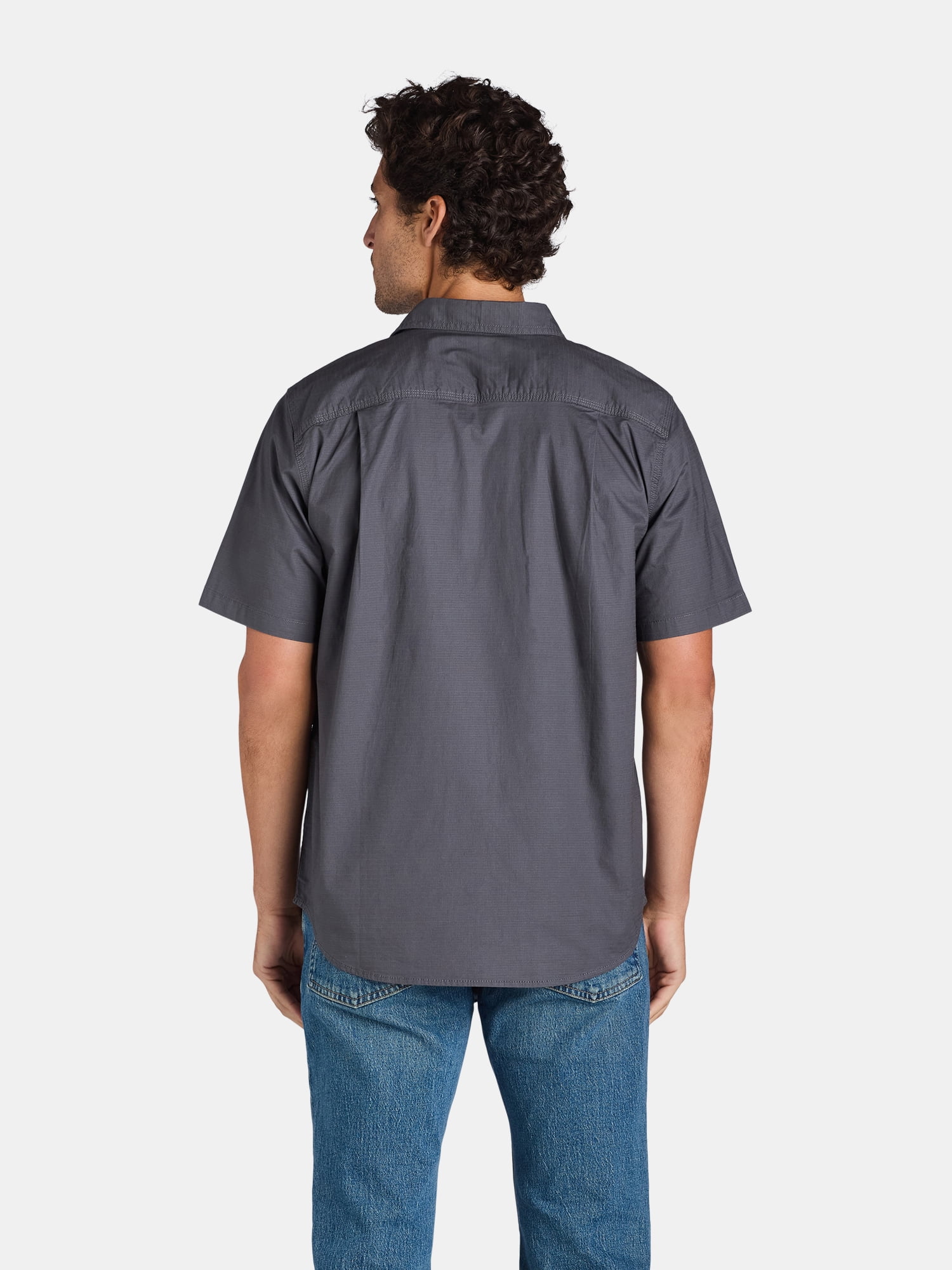 Brahma Men's Ripstop Work Shirt with Short Sleeves, Sizes S-5XL