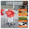 thumbnail image 2 of Drain Cleaner Machine 120FT x 5/8In, 370W Sewer Snake Auger Kit, Sectional Cable Drain Clog Remover Tool with 7 Cutters for Sink, Toilet, Floor Drain, 2 of 7