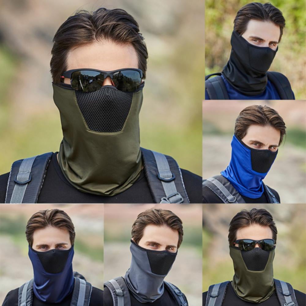 2PC Face Mask Bandana Balaclava Cooling Neck Gaiters Scarf Shield with Loops Ear