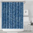 thumbnail image 2 of Extra Long Boho Shower Curtain 72x84 Inches - Vintage Floral & Tropical Leaves Pattern, Waterproof Bohemian Bathroom Decor with 12 Hooks, Tribal Rustic Style, 2 of 5