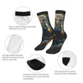thumbnail image 3 of Fuzoiu Forest Meditating Tiger Print Kids Socks For Boys Girls,Grip Crew Socks with Non Slip,Lightweight Stretch Crew Socks,Toddlers Crew Boot Socks, 3 of 5