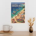 thumbnail image 3 of Retro Vintage Travel Poster Wall Print Medano Beach Los Cabos Mexico Festive Seaside Holiday Coastal Artwork Canvas Poster, 3 of 8