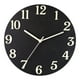 thumbnail image 3 of Reloj de pared luminoso moderno diseño de madera decorativo redondo analógico luz silenciosa en Negro, 3 of 9