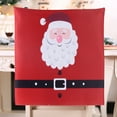 thumbnail image 6 of JeashCHAT Christmas Chair Covers, Red Non-Woven Fabrics Santa Claus Chair Back Covers Kitchen Dining Chair Slipcovers for Christmas Party Holiday Festival Decorations, 6 of 7