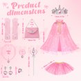 thumbnail image 3 of Ayieyill Princess Dress up Clothes for Little Girl, 11Pcs Princess Cape with Crown, Princess Dresses for Girl 3-8 Birthday Gift, 3 of 7