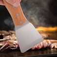 thumbnail image 2 of Voiceine 1pc Griddle Scraper Wooden Handle Vinyl Film Wall Paper Scraper Squeegee Tool, 2 of 11