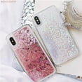 thumbnail image 6 of Liquid Soft Silicone Water Case for iPhone 11 12 13 14 15 Pro Max 6 6s 7 8 Plus X Xs XR SE Glitter Quicksand Bling Star Fundas Gift CYH, 6 of 7