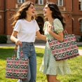 thumbnail image 2 of Jeiento Christmas Plaid Reindeer Padded Tote Bag for Women Large Capacity Handle Purse Lightweight Carryall for Holiday Shopping, Work Commute, Weekend Getaway & Festive Gift, 2 of 7