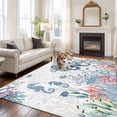 thumbnail image 2 of Non-Slip Rug Pad Rugs Marine Life Octopus Seahorse Rectangle Area Rugs 5x7Ft Soft Carpet Pads for Living Room Kids Room, Watercolor Corals Fish, 2 of 9