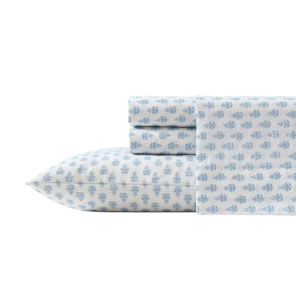 Juego de ropa de cama Laura Ashley Francesca, color azul, talla doble