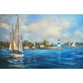 thumbnail image 2 of Stevens, Allayn 14x11 White Modern Wood Framed Museum Art Print Titled - Sailing On Sunday, 2 of 4