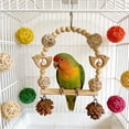 thumbnail image 5 of Natural Wooden Parrot Swing With Chewable Beads And For Small Medium Birds Play Gym Activity, 5 of 5