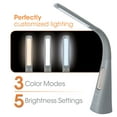 thumbnail image 2 of OttLite Cool Breeze LED Fan Lamp with 3 Speed Bladeless Fan and 5 Brightness Settings, Gray, 2 of 3