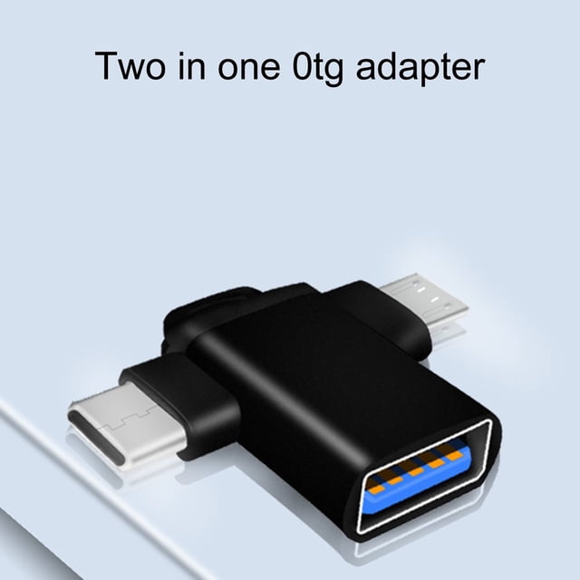 2-in-1 Type-C Micro USB OTG Adapter Data Transmission Converter for Tablet Phone Laptop