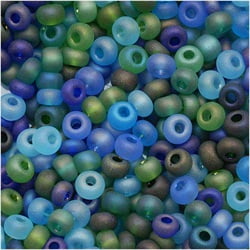 - Czech Seed Beads 8/0 Matte Oceanic AB (1 ounce)