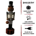 thumbnail image 5 of Haunted Hill Farm 4 ft Jack-O-Lantern Nutcracker Prelit LED Resin Figurine, Indoor or Covered Outdoor Halloween Decoration, Plug-In, HHRS048-1PMP-MLT, 5 of 7