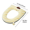 thumbnail image 3 of ToyKingdee Warmer Toilet Seat Pads with Zipper Toilet Seat Cover with Lifter Handle Set Washable Velvet Toilet Seat Cushion Soft Thicker Toilet Seats Warmer Mat, 3 of 6