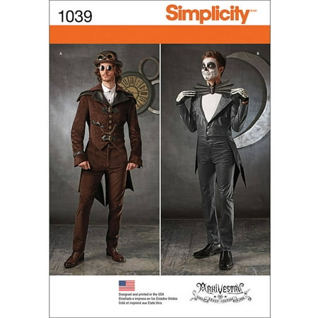 Simplicity Mens' Size 46-52 Cosplay Costume Pattern, 1 Each