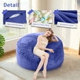thumbnail image 4 of Oversized Memory Foam Bean Bag Chair, Large Gaming Sofa & Working Lounge Loveseat, Cozy Floor Couch with Washable Cover & Sleeper Bed for Living Room, Great Holiday Gift, 4 of 7