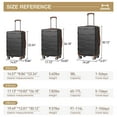 thumbnail image 2 of TROPOW Ensembles de Bagages, Valises avec Roues, Valise Extensible 3 Pcs, Ensembles de Bagages 3 Pcs avec Roues Pivotantes, Valise Rigide 3 Pcs (20 Pouces/24 Pouces/28 Pouces), 2 of 7