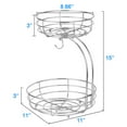 thumbnail image 7 of Bextsrack 2 Layer Disassembly Fruit Basket with Banana Holder for Countertop for kitchen-(Silver), 7 of 7