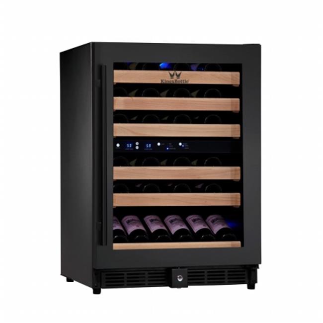 Kingsbottle 46Bottle 2Temp Wine Fridge, Black