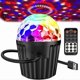 thumbnail image 1 of Portable Mini Disco Ball Light for , RGB DJ Strobe Light with Remote Control and USB Cable,Activated Stage Lights, 1 of 5