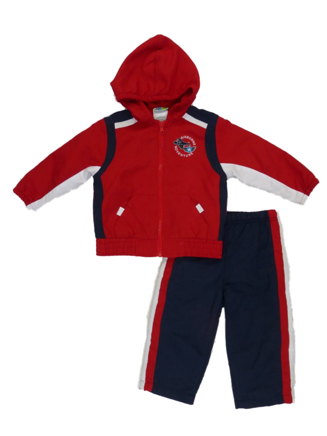 Red Floral 3-Piece Baby Boys Summer Tracksuit Set with Jacket & Pants main image 1