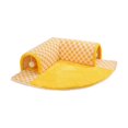 thumbnail image 2 of Cama túnel para gatos, centro de juegos con estera lavable extraíble, estera de túnel cálida portátil para otoño, escondite para conejos, gatos de Amarillo, 2 of 8