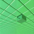 thumbnail image 1 of Ahgly Company Machine Washable Indoor Square Transitional Neon Green Area Rugs, 7' Square, 1 of 7