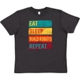 thumbnail image 3 of Inktastic Robotics Eat Sleep Build Robots Repeat Youth T-Shirt, 3 of 5