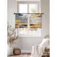 thumbnail image 3 of Abstract Art Sheer Curtains 45 Inches Long 2 Panels Retro Watercolor Yellow Blue Wash Light Filtering Semi Sheer Window Curtains Drapes for Bedroom Living Room 52"x45", 3 of 7