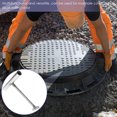 ITSELFER Outdoor Manhole Cover Lifter Hook Roll Up Door Hook Metal