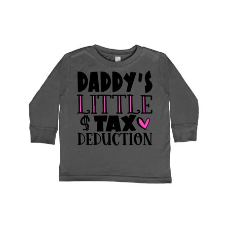 

Inktastic Daddy s Little Tax Deduction Pink Hearts Gift Toddler Boy or Toddler Girl Long Sleeve T-Shirt