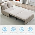 thumbnail image 4 of Puremind Canapé-Lit Escamotable Format Simple, Canapé-Lit Convertible en Lin, Causeuse Canapé Escamotable pour Petit Espace/appartement/bureau, Beige, 4 of 7