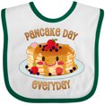 thumbnail image 3 of Inktastic Pancake Day Everyday- Smiling Stack of Pancakes Boys or Girls Baby Bib, 3 of 4